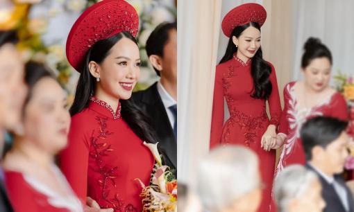 Top 5 Hoa hậu Việt Nam 2020 -  Phương Quỳnh khoe loạt ảnh diện áo dài đỏ, chính thức về nhà chồng