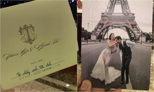 Chí Anh hé lộ thiệp cưới của Khánh Thi - Phan Hiển, đơn giản nhưng vẫn tinh tế 