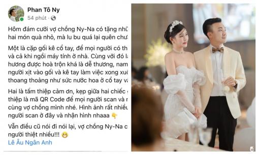 Chồng Lê Âu Ngân Anh tiết lộ ý nghĩa và công dụng 2 món quà tặng khách mời trong ngày cưới