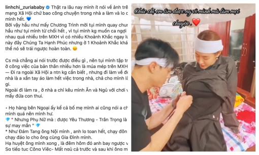 Linh Chi tiết lộ Lâm Vinh Hải rất cưng chiều vợ, lại còn khoe cảnh chồng khâu quần cho mình