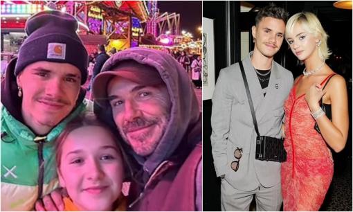 David Beckham tận hưởng chuyến đi vui vẻ bên các con, Romeo cùng bạn gái người mẫu dự sự kiện