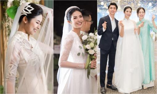 Cận cảnh 3 bộ trang phục được cô dâu - Hoa hậu Ngọc Hân diện trong đám cưới 'không váy cưới'