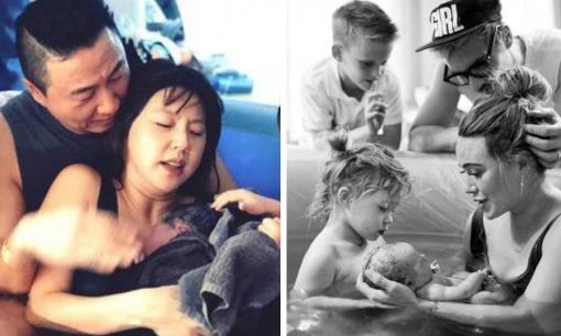 Khoảnh khắc các sao nữ sinh con dưới nước được ghi lại xúc động một cách nghẹn ngào 