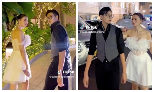 Con trai Anh Thư chuẩn soái ca tháp tùng mẹ dự tiệc, catwalk tạo dáng như siêu mẫu chuyên nghiệp