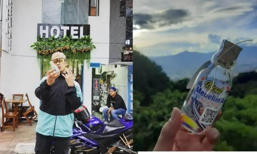 Một chàng trai Colombia kiếm bộn tiền nhờ bán hàng ''Chai không khí'' trong thành phố