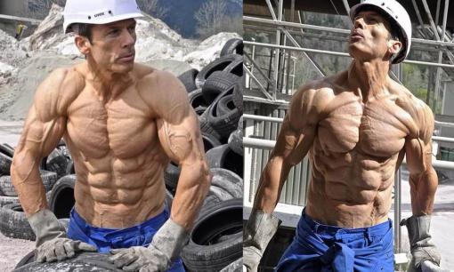 Helmut Streble, người đàn ông gầy nhất thế giới, trông như bước ra từ Baki