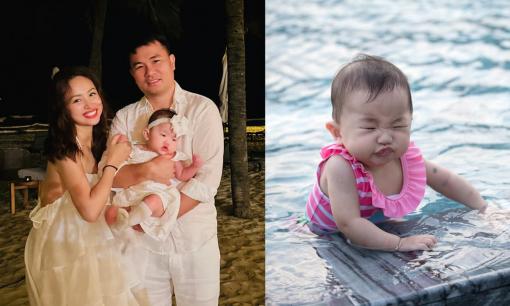 Vợ chồng Vân Hugo đưa các con đi du lịch, biểu cảm của công chúa út 'đốn tim' dân mạng