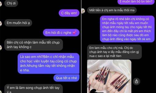 Không muốn mất tiền làm nail chơi Tết, cô gái nài nỉ chủ tiệm: 'Chị chụp ảnh tay em lấy mẫu đăng, sao em lại mất tiền'