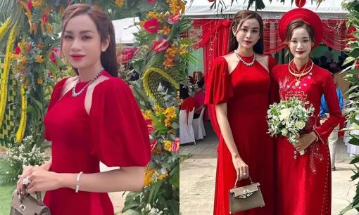 Đi đám cưới bạn thân, Lương Mỹ Kỳ gây tranh cãi với màn lên đồ 'lấn át' cả nhân vật chính