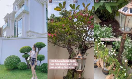 Khu vườn tràn ngập sắc hoa bên trong biệt thự gần 100 tỷ của Huyền Baby 