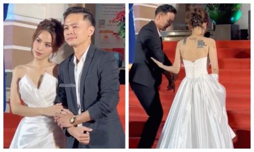 Diễn viên Tú Vi hiếm hoi xuất hiện với nhan sắc ngọt ngào, hình xăm cực khủng ở lưng gây chú ý