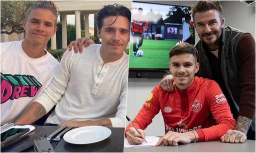 Brooklyn Beckham chúc mừng em trai Romeo gia nhập CLB Ngoại hạng Anh