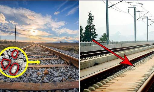 Tại sao có đá trên đường ray tàu hỏa mà không có trên đường ray tàu cao tốc? 