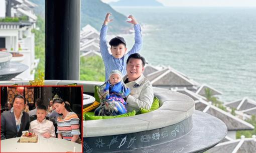 Chồng cũ MC Quỳnh Chi đưa hai con về nước, đang đi du lịch Đà Nẵng