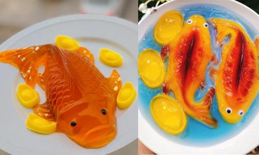 Cách làm món thạch rau câu cá chép cho mâm cúng ông Công ông Táo thêm phần đẹp mắt 