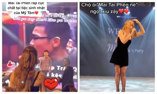 Mỹ Tâm giới thiệu Mai Tài Phến quá đáng yêu trong tiệc sinh nhật, nam diễn viên đọc rap tặng đàn chị