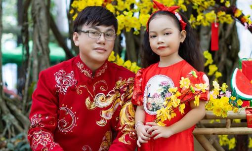 NTK Tommy Nguyễn cùng dancer nhí Gia Hân đón Tết với áo dài thanh lịch