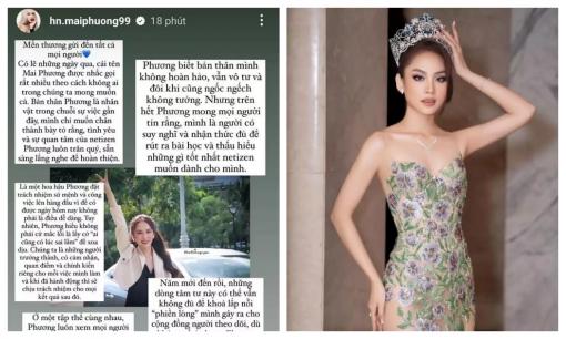 Hoa hậu Mai Phương đăng tâm thư xin lỗi sau mọi thị phi: 'Bản thân vẫn vô tư và đôi khi ngốc nghếch'