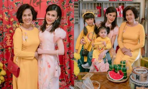 Em gái Thanh Thảo khoe loạt ảnh cả nhà diện áo dài dịp năm mới, tiết lộ lý do nhóc tỳ Jacky vắng mặt