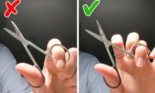 Cách cầm kéo và những thói quen mà bạn đã làm sai trong cả cuộc đời