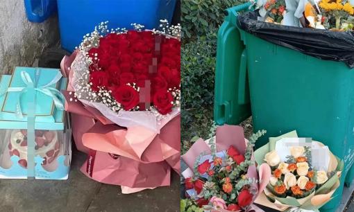 Thùng rác ngập hoa tươi sau ngày Lễ tình nhân (14/2): Kẻ kêu lãng phí, Hội 'FA' lại thấy vui 