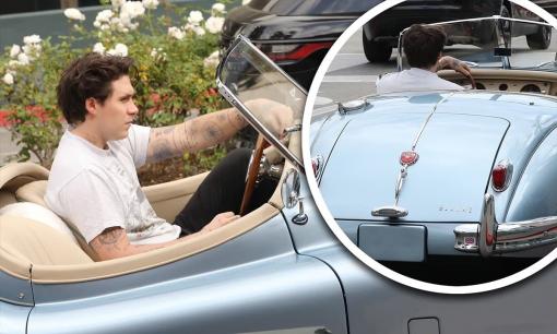 Cậu cả nhà Beckham lái chiếc xe hơn 11 tỷ đồng mà bố tặng đi dạo phố một mình