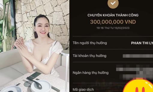 Người đẹp Phan Thị Lý được chồng chuyển khoản 300 triệu hậu Valentine