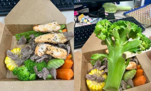 Chi gần 200 nghìn để đặt bữa ăn healthy qua mạng, cô gái sốc khi nguyên miếng súp lơ đầy sâu bám vào