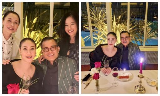 Hoa hậu Hà Kiều Anh tổ chức sinh nhật ấm áp cho ông xã ở Pháp, nhan sắc nàng hậu thu hút sự chú ý