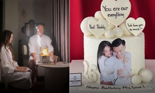 Thủ môn Bùi Tiến Dũng đón sinh nhật cùng vợ Tây trong không gian riêng, lãng mạn như cặp đôi mới yêu 