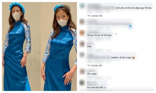 Sao 'Chiếc lá cuốn bay' Baifern Pimchanok diện áo dài, người hâm mộ Việt Nam háo hức mong đón mĩ nhân