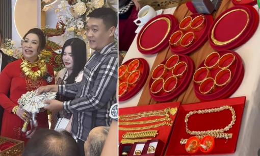 Lấy chồng ở độ tuổi U40, cô dâu được các em mừng 30 cây vàng và 10 nghìn USD