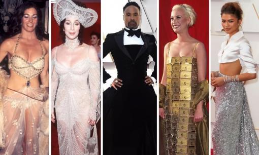 Những bộ trang phục thảm đỏ Oscar táo bạo nhất trong 50 năm qua