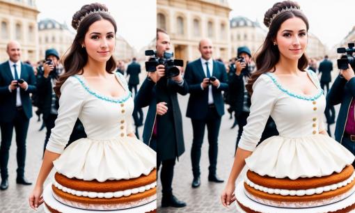 Một thợ làm bánh đã tạo ra một chiếc váy bánh nặng 300 pound và lập kỷ lục thế giới mới