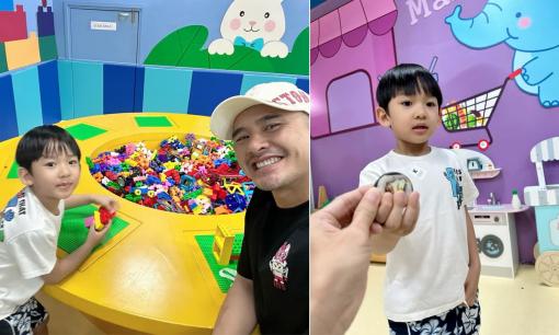 Lương Thế Thành lâu lắm mới đăng ảnh con, nhóc tỳ lớn phổng phao và cực giống bố