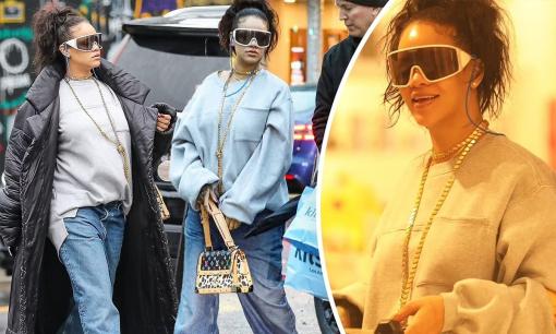 'Nữ ca sĩ giàu nhất thế giới' Rihanna sành điệu đi sắm đồ cho con trai và em bé sắp chào đời 