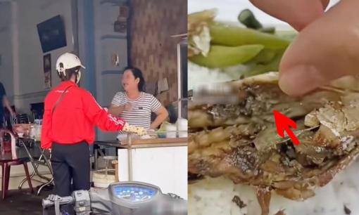 Mua phải hộp cơm cá có giòi, cô gái quay lại phản ánh ai ngờ bị chủ quán mắng mỏ, thách thức: 'Con cứ đăng đi, cô thách con đấy'