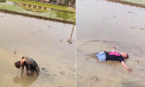 Nam thanh niên thất tình 'trẫm mình' xuống ruộng, dân mạng cho 10 điểm vì nhìn thấy điểm tích cực