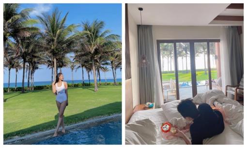 Khánh Vy lần đầu diện đồ tắm lộ dáng thật hậu sinh nở, Phan Mạnh Quỳnh vào vai 'bố bỉm' liền gây sốt