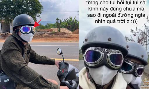 Giới trẻ 'đu trend' đội mũ bảo hiểm kèm cặp kính của 'người ngoài hành tinh', dân mạng chỉ ra điểm sai 