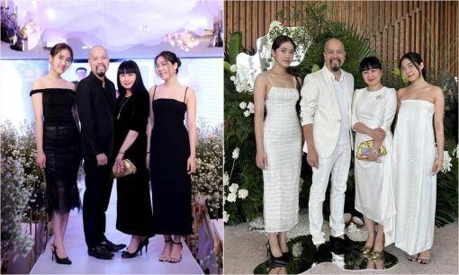 Gia đình NTK Đức Hùng diện đồ đồng điệu, được khen đẹp đều, nhan sắc 2 ái nữ ngày càng hot