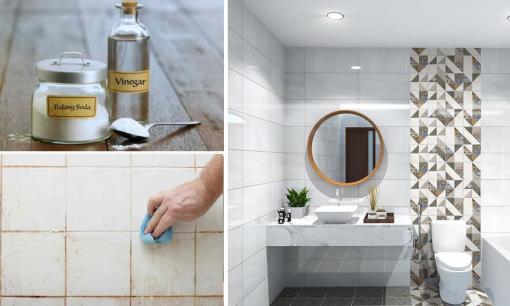 Gạch nhà tắm thường bị ố vàng, mốc bẩn, làm theo những cách này đảm bảo sạch bóng, thơm mát