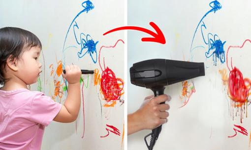 Nhà có trẻ nhỏ hay vẽ bậy lên tường, chỉ mẹo đơn giản giúp 'thổi bay' vết bẩn
