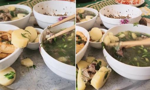 Chồng chê canh khoai tây không ăn, còn gắp ném ra ngoài, dân mạng: 'Phải chồng tao thì đạp ra đường lâu rồi!'