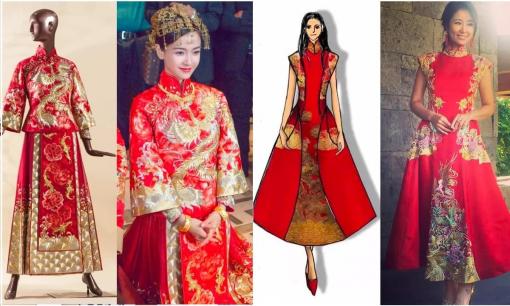 Sao Hoa ngữ mặc hỉ phục trong ngày cưới: Angela Baby đài các, Lâm Tâm Như dát hàng hiệu từ đầu đến chân