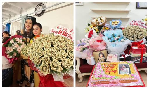 NSƯT Thoại Mỹ mừng sinh nhật đầy ắp quà, danh hài Hoài Linh còn hiếm hoi lộ diện 