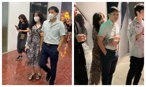Vợ trẻ Thái Hòa tháp tùng chồng đi cinetour, còn lần đầu thể hiện tình cảm trước mọi người bằng cách này