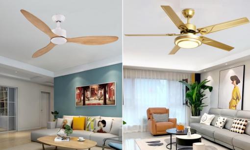 Mùa hè, nên chọn mua quạt trần mấy cánh là mát nhất? 3 - 4 hay 5 cánh khác nhau thế nào?