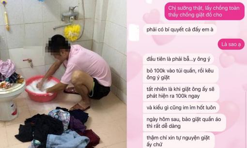 Người vợ chỉ cách 'bẫy' chồng, tự nguyện giặt đồ không mất một xu 