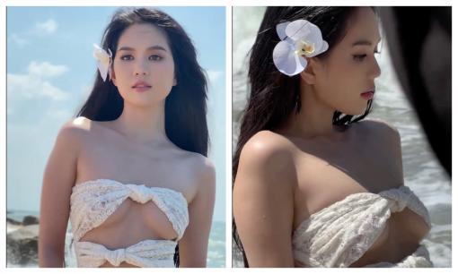 Ngọc Trinh diện style lạ o ép vòng một ná thở